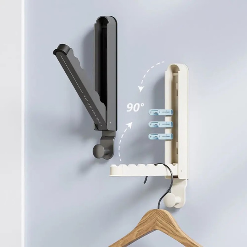 Aluminum Folding WallMounted Clothes Drying Rack 3