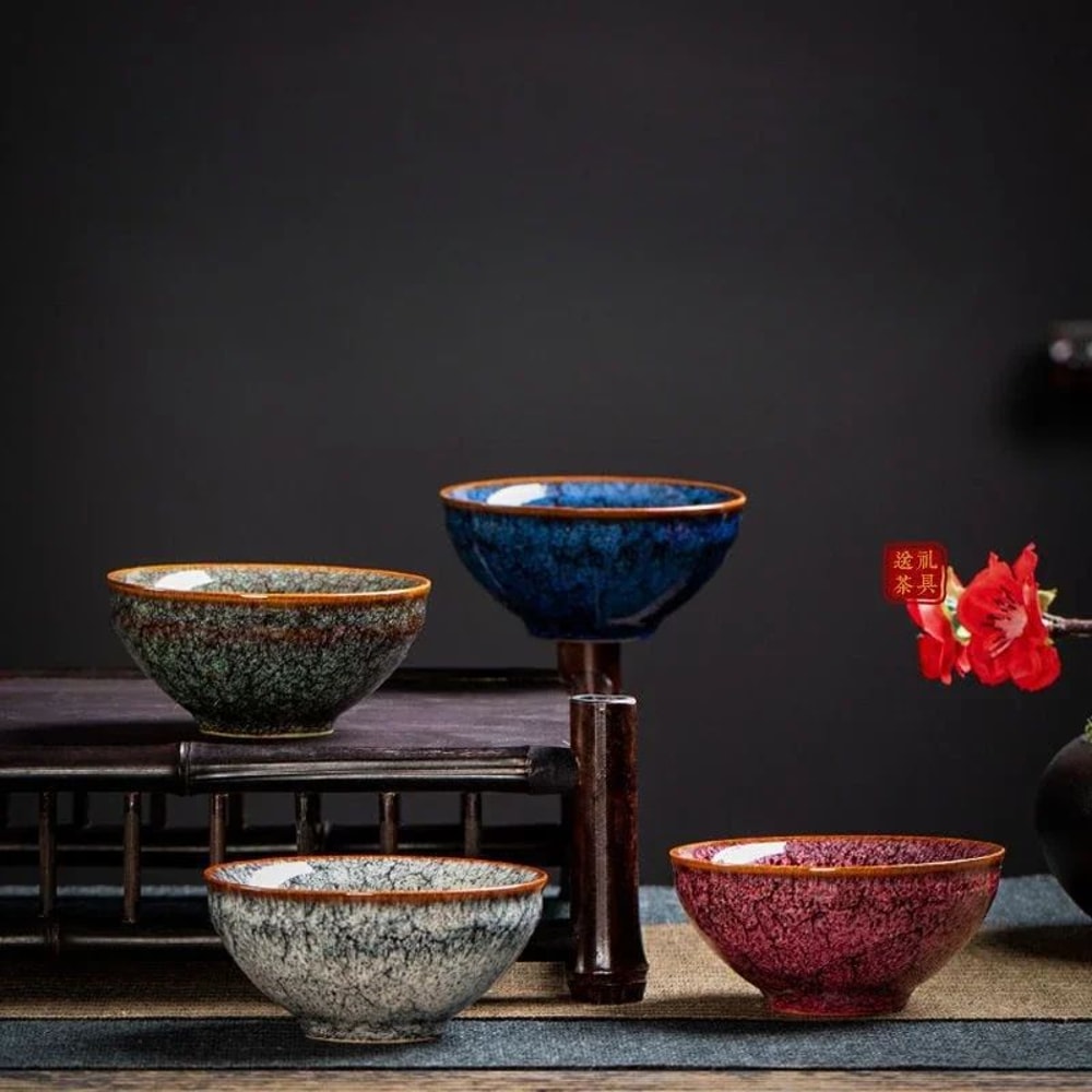 Four Seasons Kiln Glazed Ceramic Kung Fu Tea Cup 1