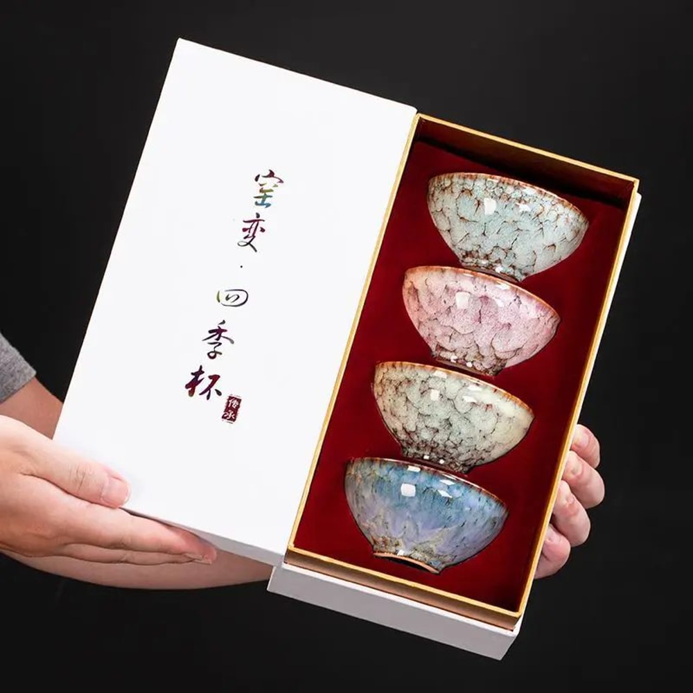 Four Seasons Kiln Glazed Ceramic Kung Fu Tea Cup 22
