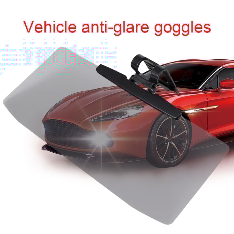 ClipOn Car AntiGlare Visor For Rearview Mirror For Clearer Day Night Driving 9