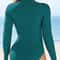 Womens Long Sleeve Slim Fit Rash Guard Swimsuit 9