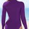 Womens Long Sleeve Slim Fit Rash Guard Swimsuit 13