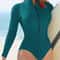 Womens Long Sleeve Slim Fit Rash Guard Swimsuit 20