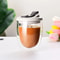 15oz Double Wall Glass Coffee Mug With Silicone Lid 7