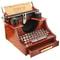 Retro Typewriter Music Box Wooden Desktop Decor 1