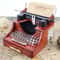 Retro Typewriter Music Box Wooden Desktop Decor 5