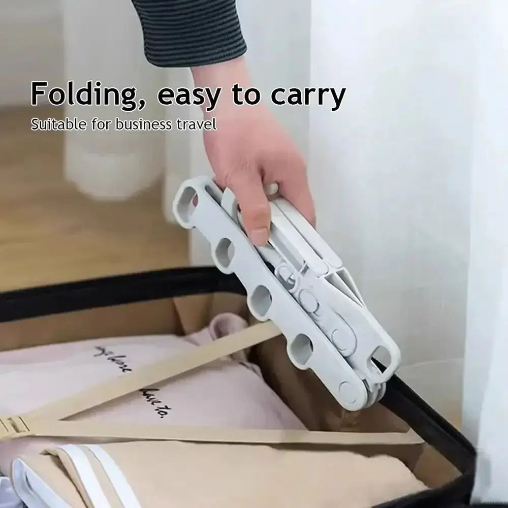 Foldable Travel Clothes Drying Rack With Adjustable Hooks 11