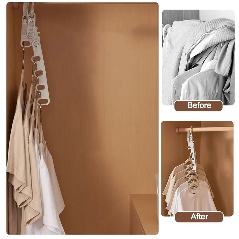 Foldable Travel Clothes Drying Rack With Adjustable Hooks 12
