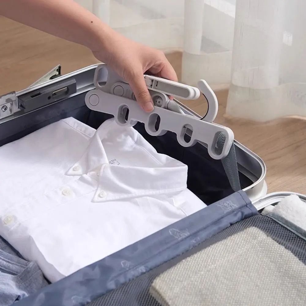 Foldable Travel Clothes Drying Rack With Adjustable Hooks 13