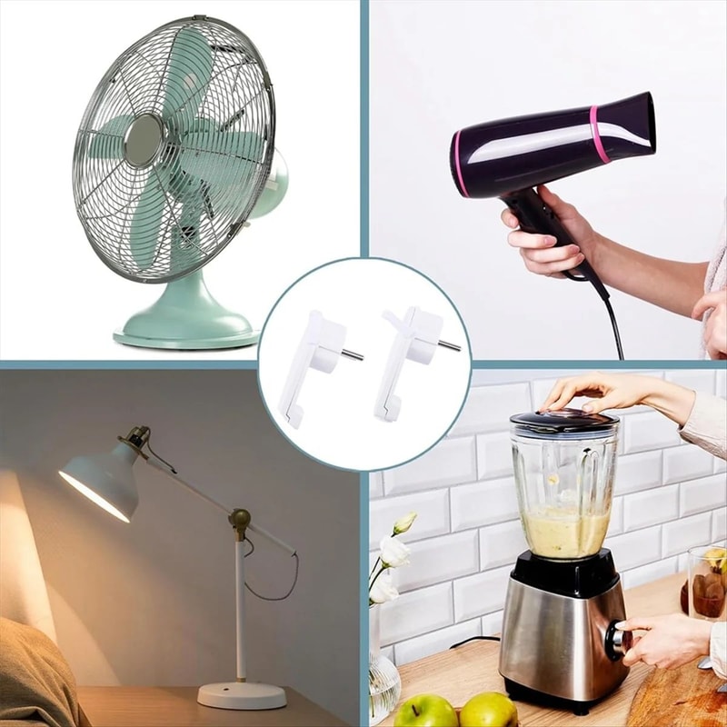 2pcs Schuko Flat Angled Plug 250V 16A 1