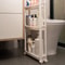Behind Door Narrow Storage Cabinet Trolley Rack 2