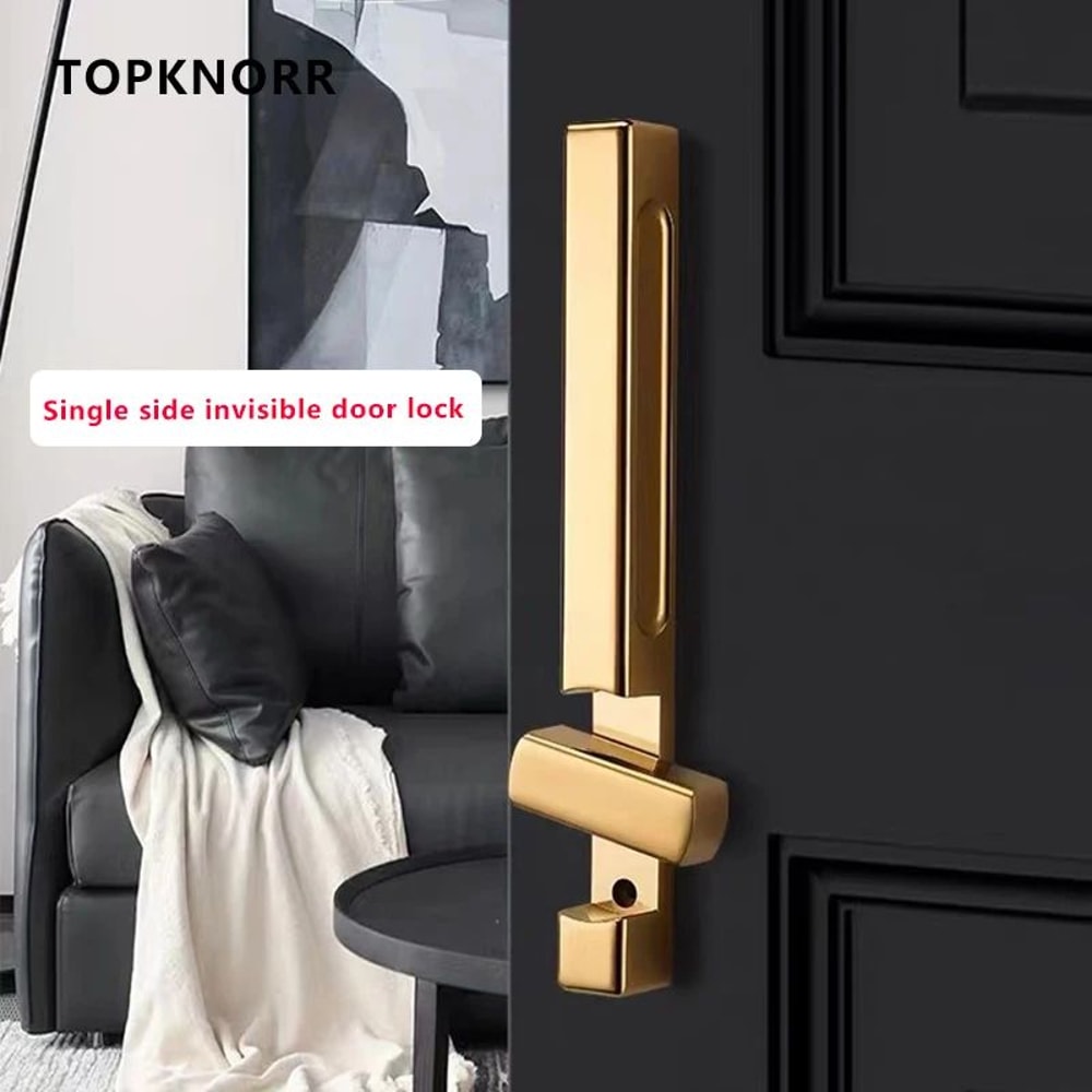 Invisible Magnetic Interior Door Lock With Hidden Handle 1