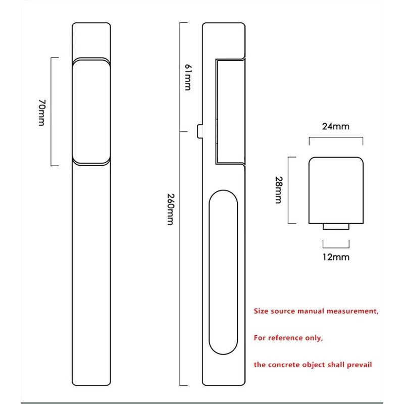 Invisible Magnetic Interior Door Lock With Hidden Handle 8