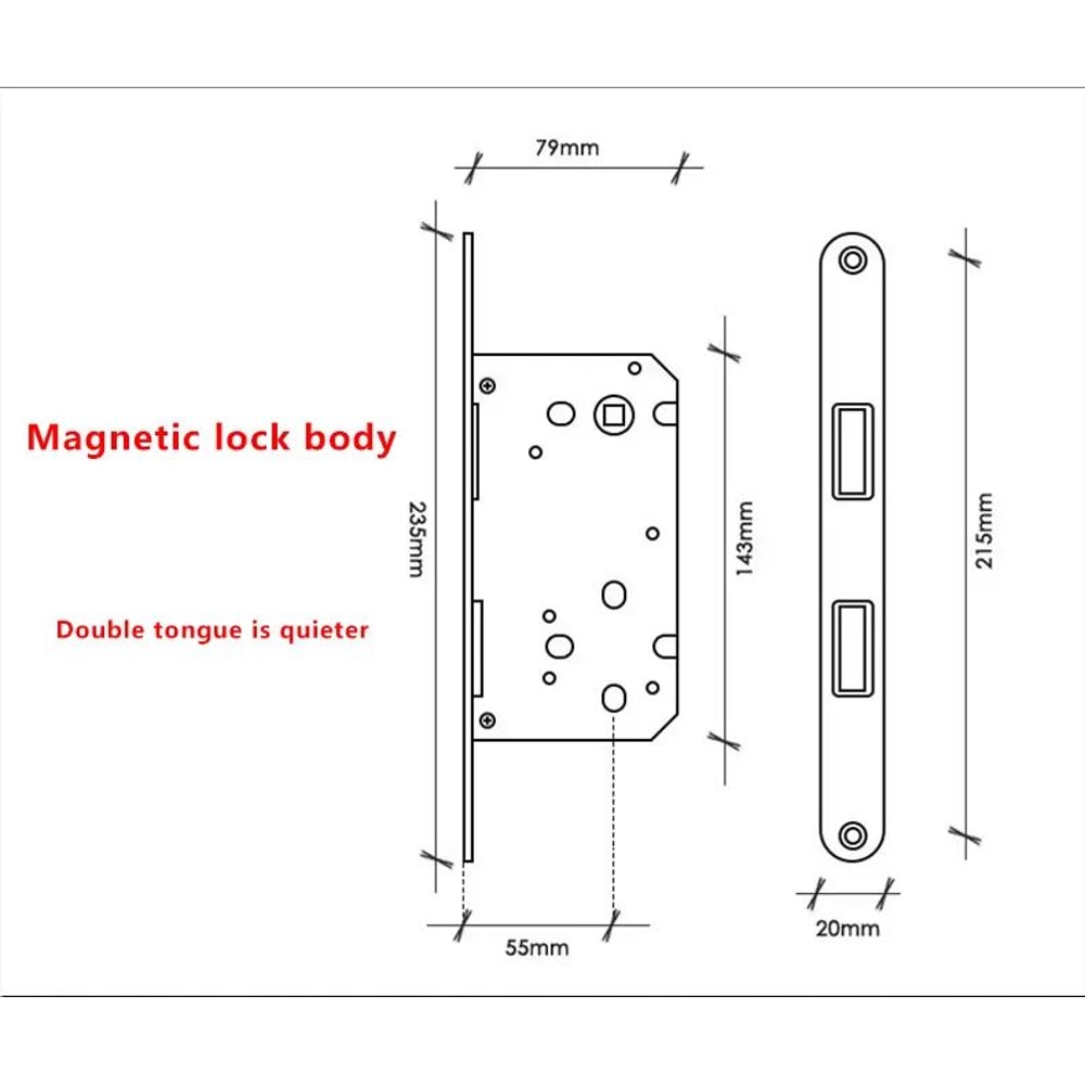 Invisible Magnetic Interior Door Lock With Hidden Handle 9