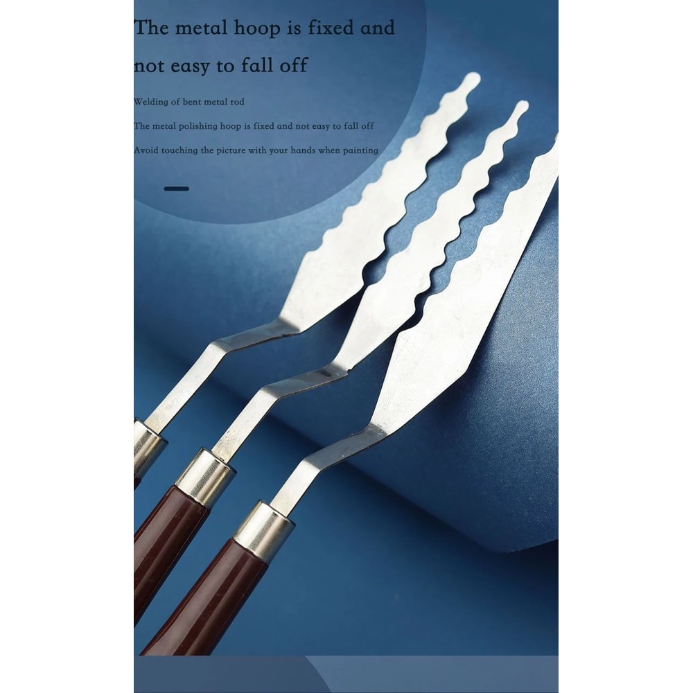 9 Piece Flower Texture Palette Knife Art Set 6