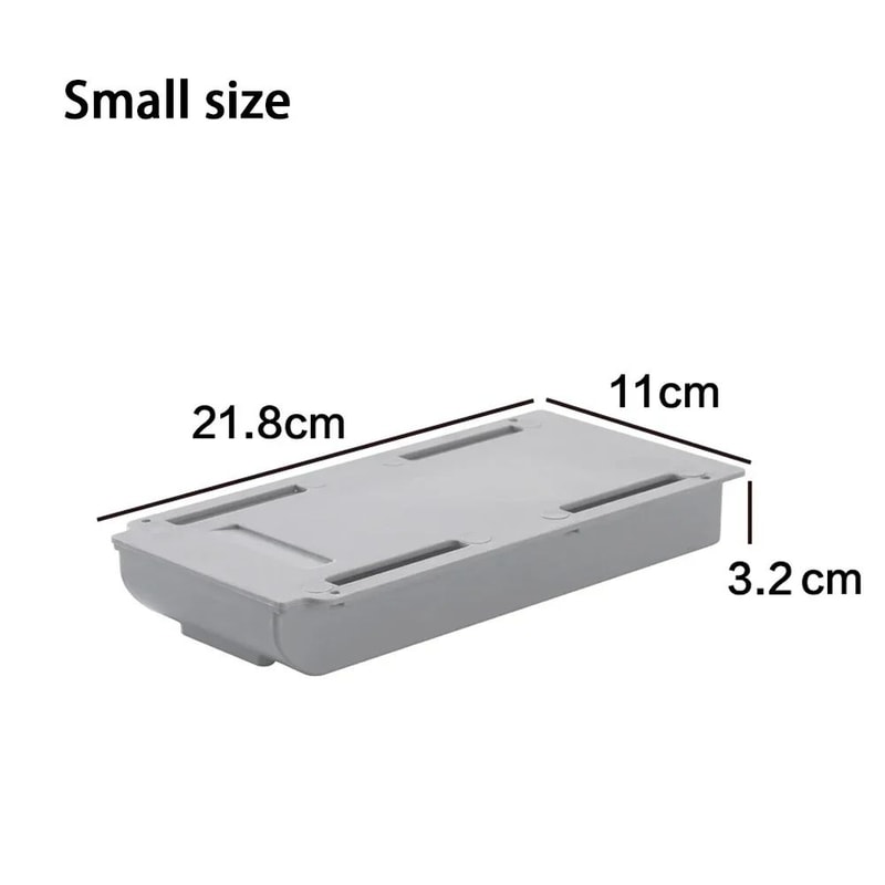 Under Desk Self Stick Hidden Storage Drawer Box 9