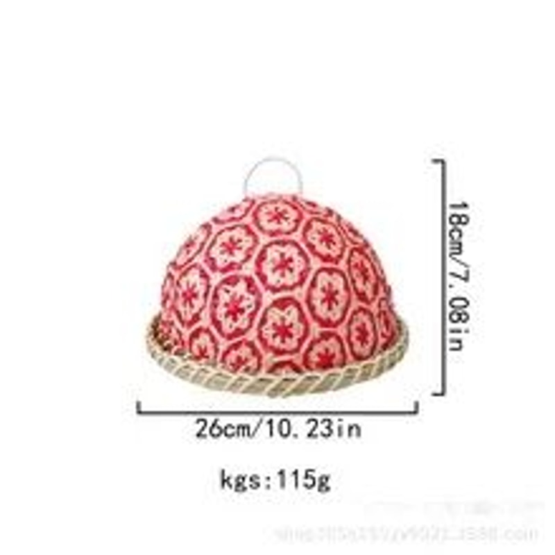 Handwoven Rattan Food Cover Dome With Lid 7