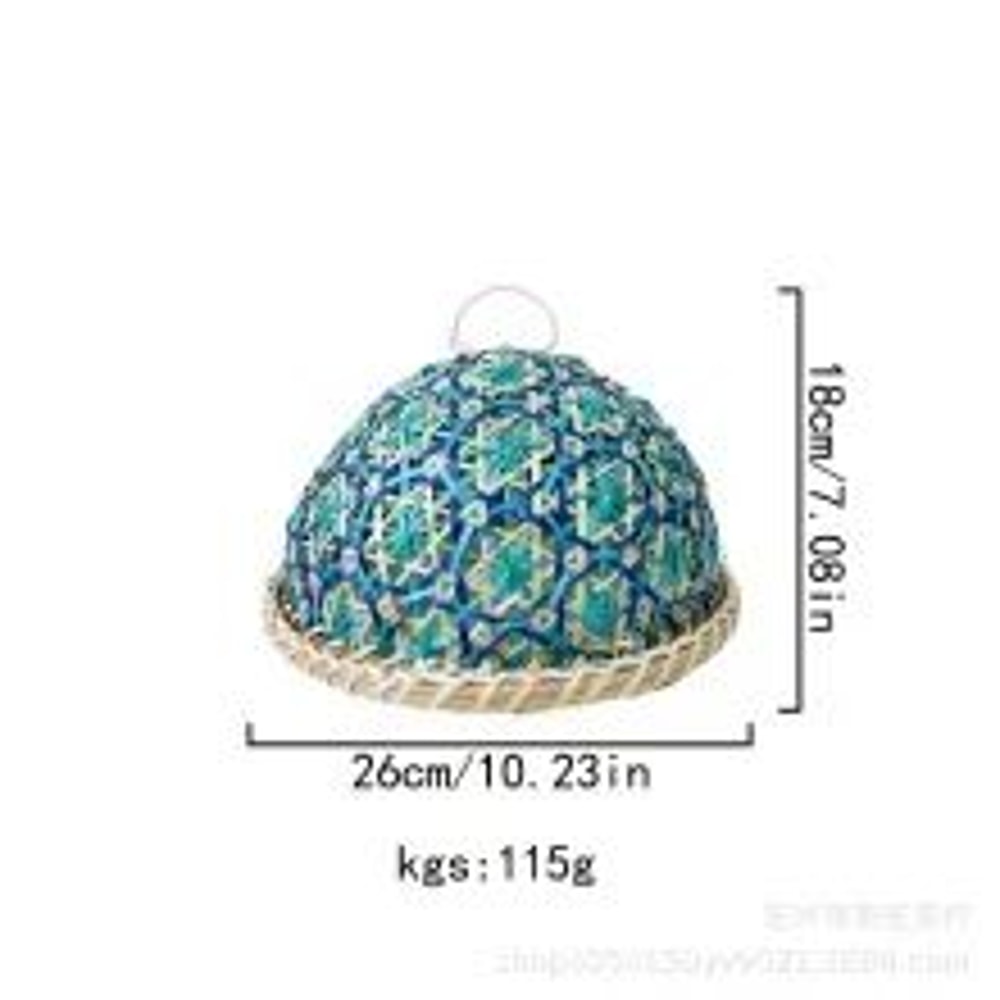 Handwoven Rattan Food Cover Dome With Lid 9