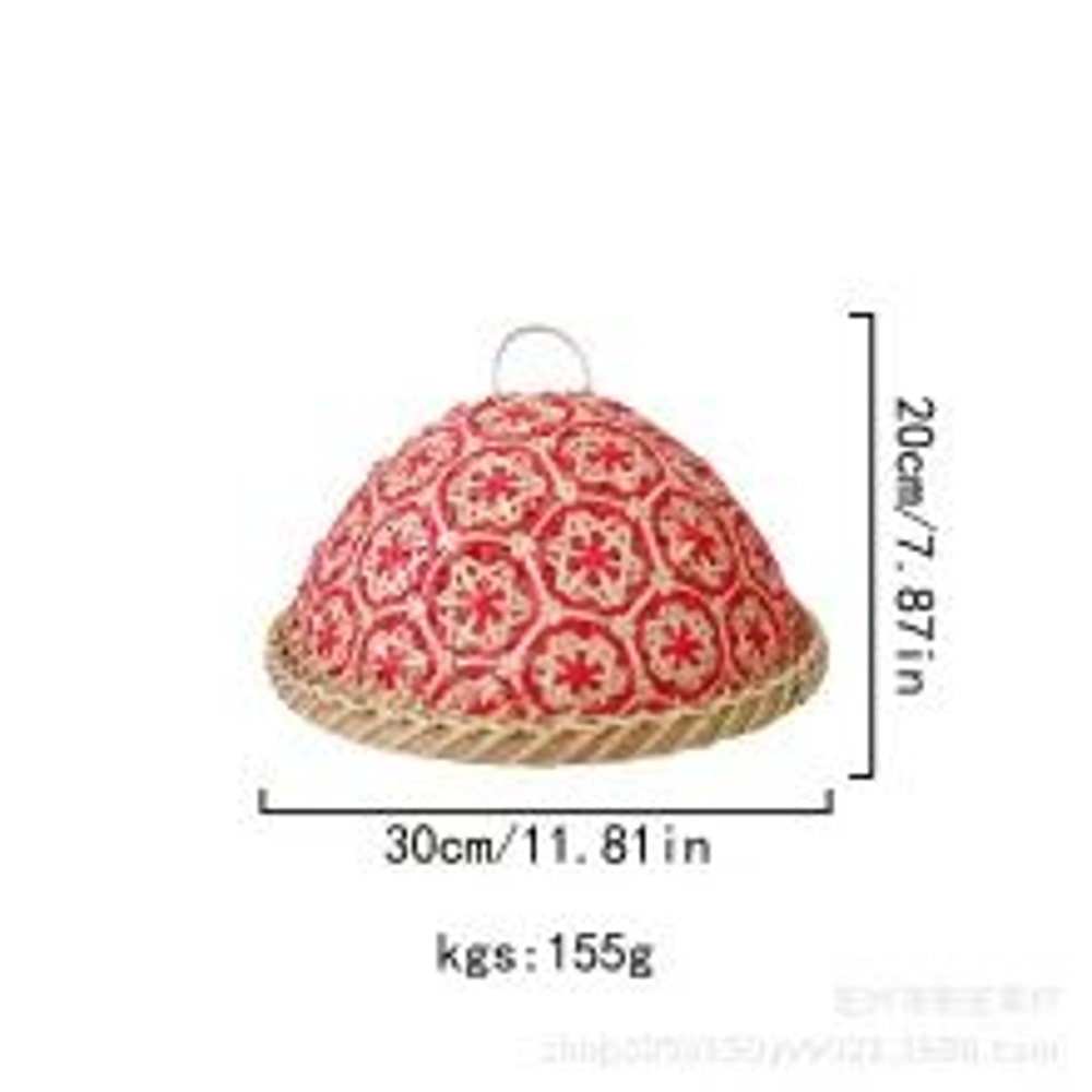 Handwoven Rattan Food Cover Dome With Lid 8
