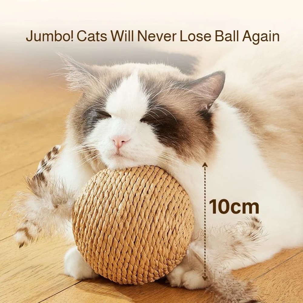Interactive Sisal Cat Scratching Ball Toy 8 To 10cm 1
