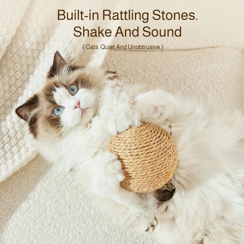 Interactive Sisal Cat Scratching Ball Toy 8 To 10cm 3