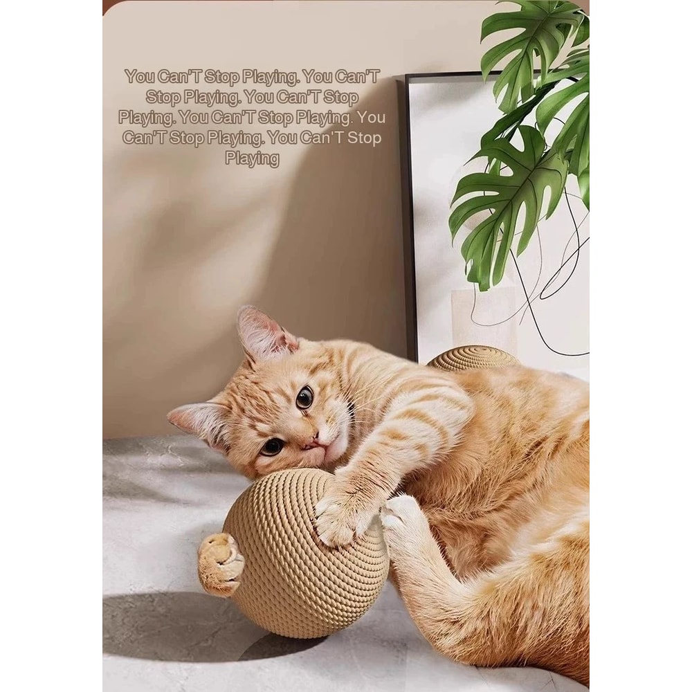 Interactive Sisal Cat Scratching Ball Toy 8 To 10cm 7