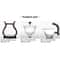 Magnetic Flow Lazy Kung Fu Glass Teapot Set 4