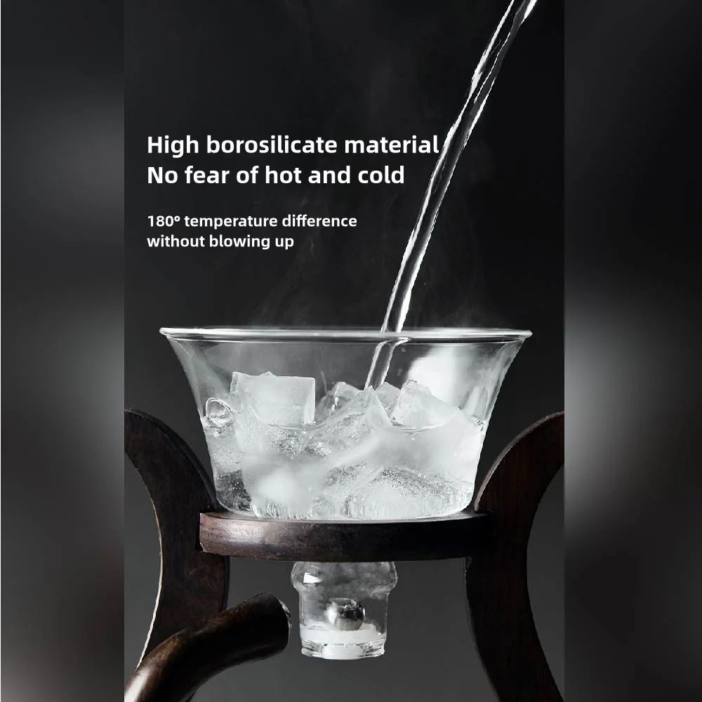 Magnetic Flow Lazy Kung Fu Glass Teapot Set 7