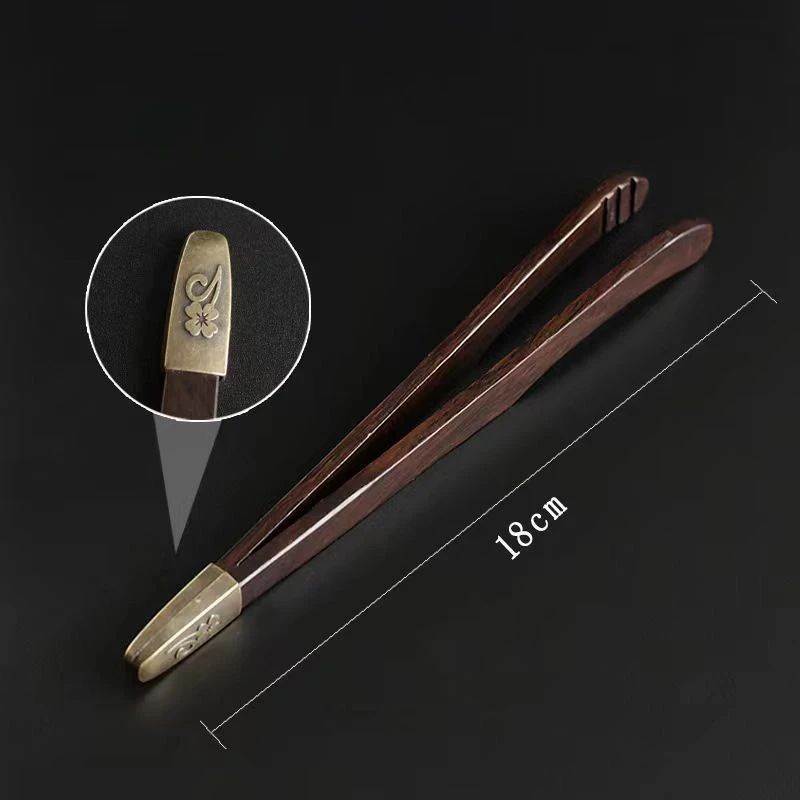 Sandalwood Non Slip Tea Cup Clip Tweezer 3