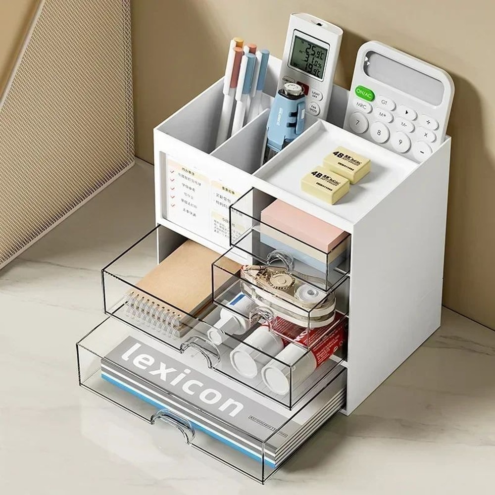 Transparent Drawer Desktop File Organizer Shelf 1