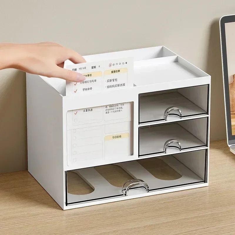 Transparent Drawer Desktop File Organizer Shelf 3