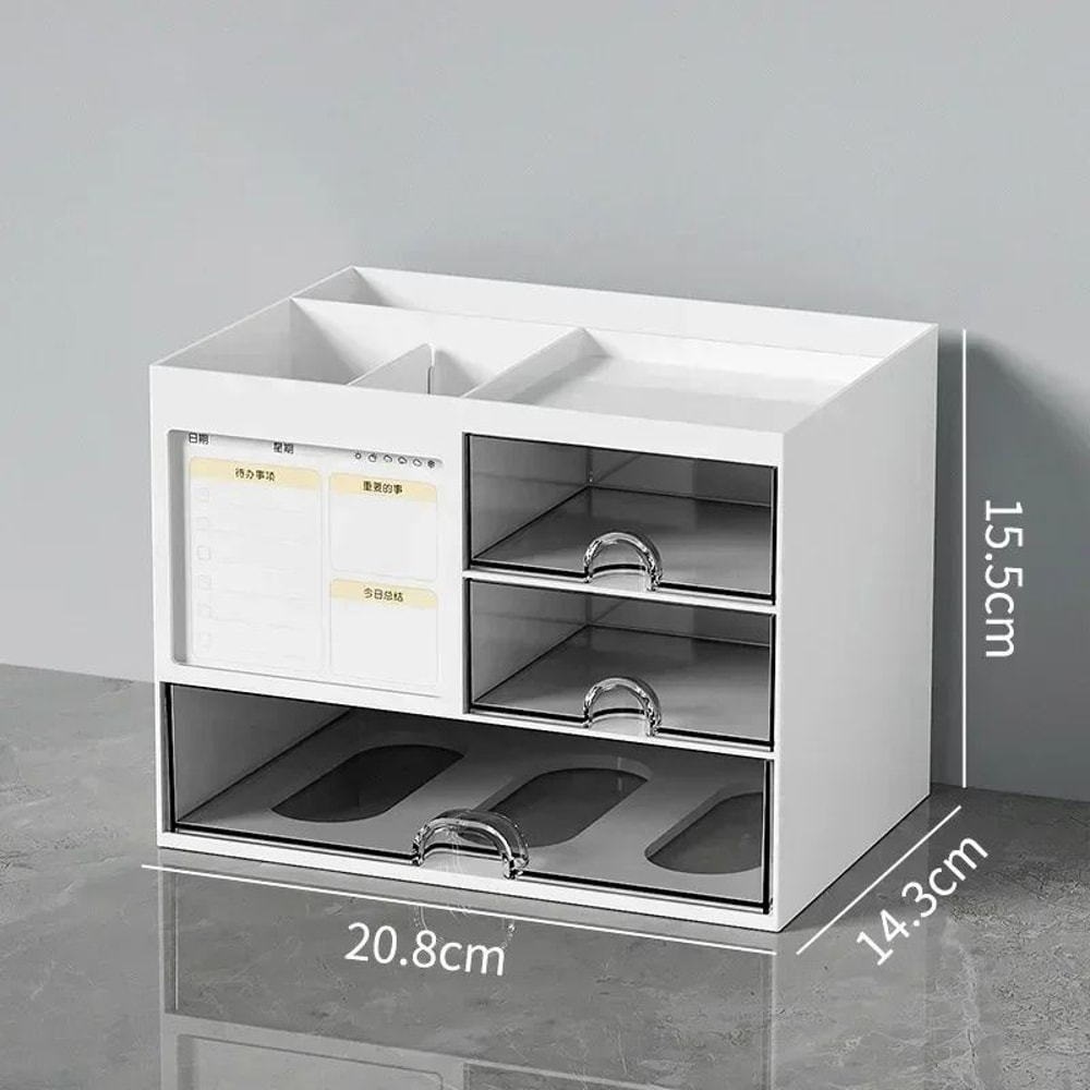 Transparent Drawer Desktop File Organizer Shelf 8