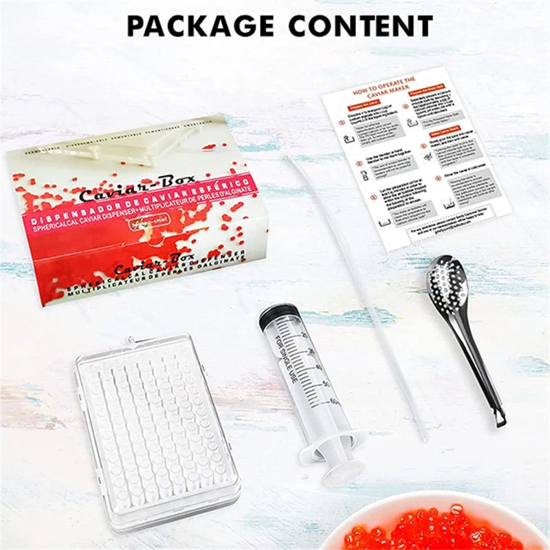 96 Hole Caviar Maker Spherification Kit With Syringe 9