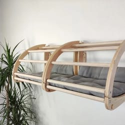 wall mounted wooden cat house climbing bed