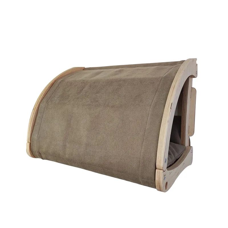 Wall Mounted Wooden Cat House Climbing Bed 4