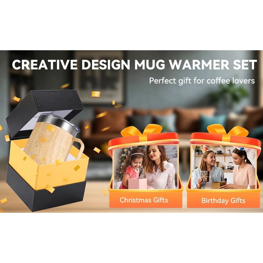 Self Heating Smart Coffee Mug With USB 55C Warmer 8