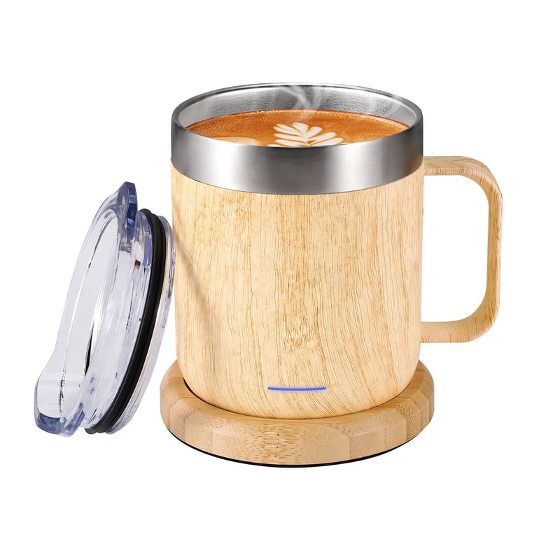Self Heating Smart Coffee Mug With USB 55C Warmer 10