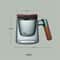 400ml Glass Tea Cup With Walnut Handle And Filter 1