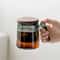 400ml Glass Tea Cup With Walnut Handle And Filter 10