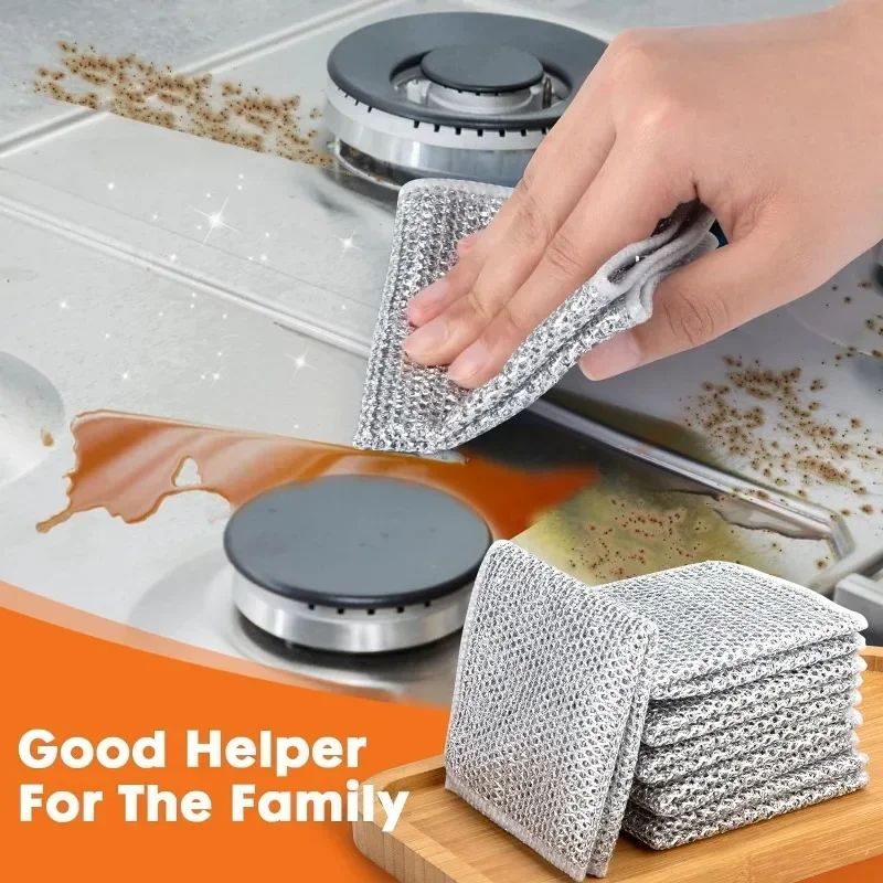 Double Sided Thickened Steel Wire Magic Cleaning Cloth 6