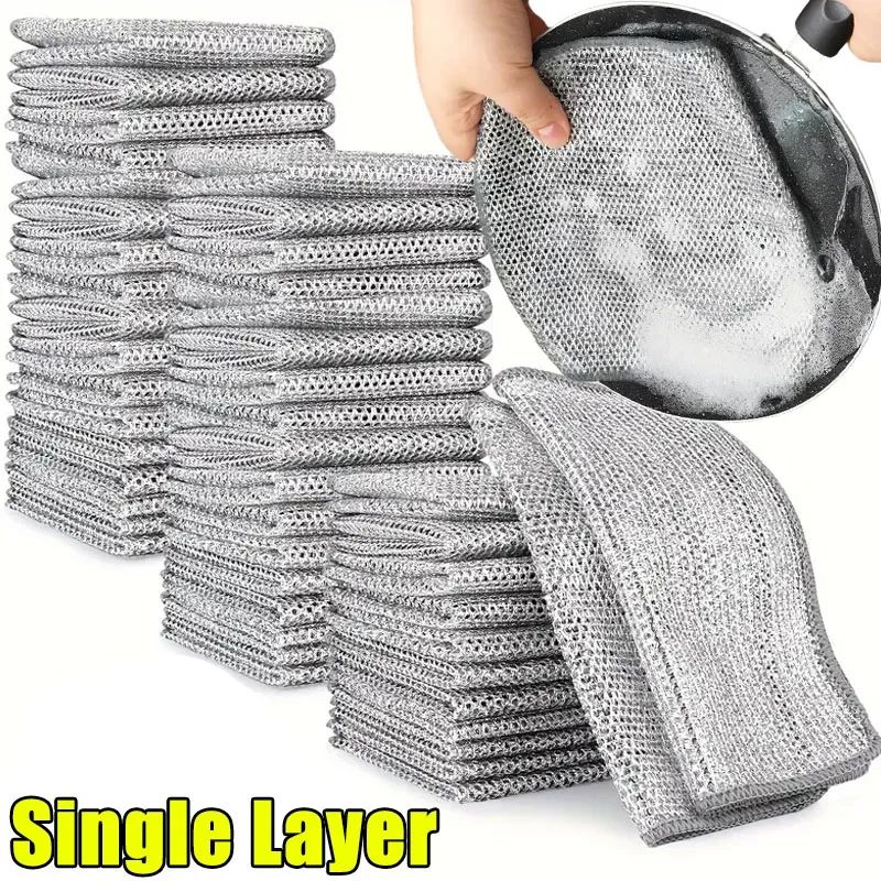 Double Sided Thickened Steel Wire Magic Cleaning Cloth 13