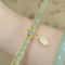 Chinese Style Green Jade Gold Leaf Double Chain Bracelet 4