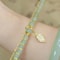 Chinese Style Green Jade Gold Leaf Double Chain Bracelet 4