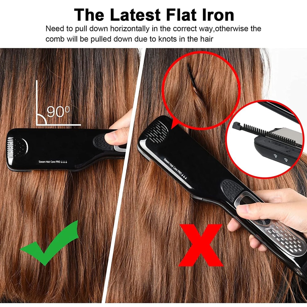 Professional Steam Hair Straightener Brush 5