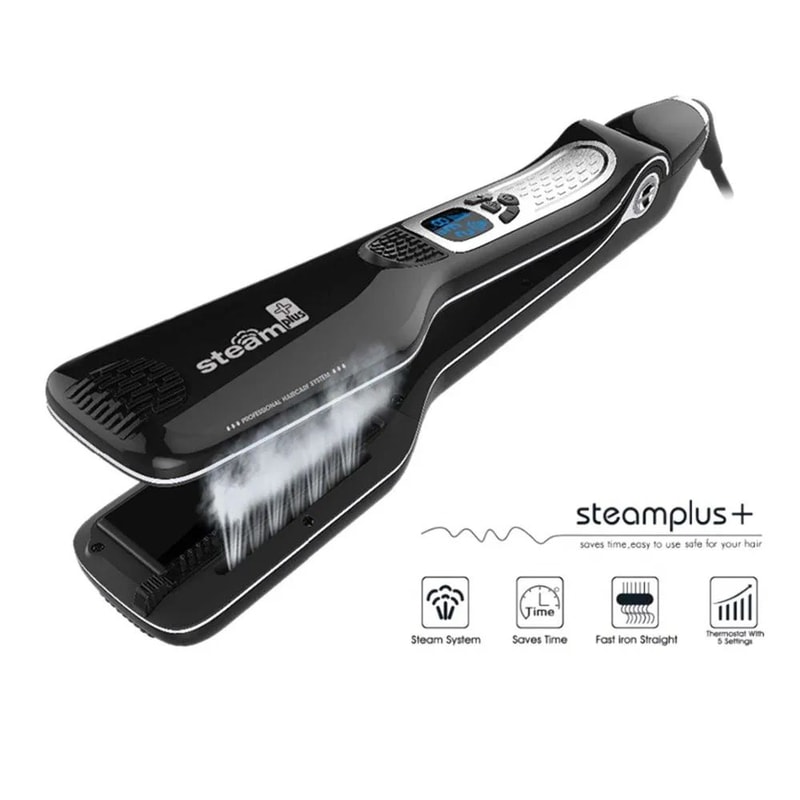 Professional Steam Hair Straightener Brush 6