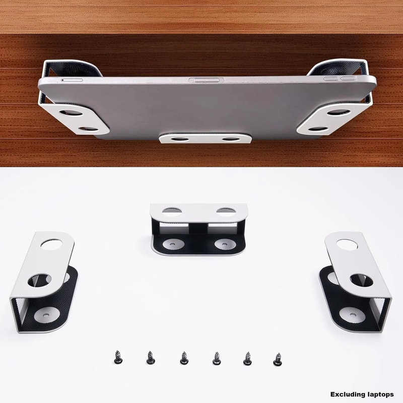 Under Desk Laptop Storage Mount With AntiScratch Silicone 5