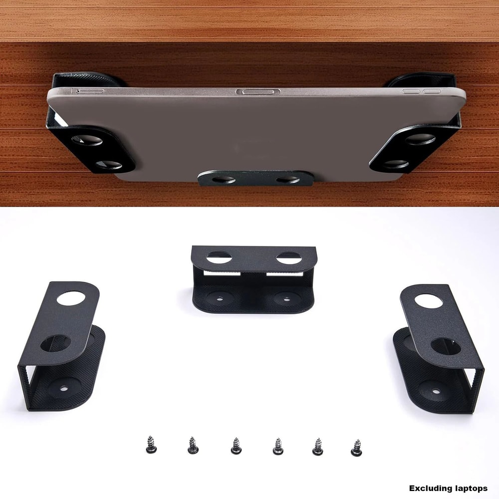 Under Desk Laptop Storage Mount With AntiScratch Silicone 6