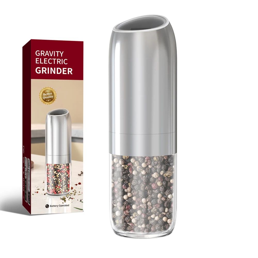 Upgraded Electric Salt And Pepper Grinder Set 176ml With LED 12