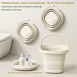 collapsible ultra-flat car wash bucket 10l/5l