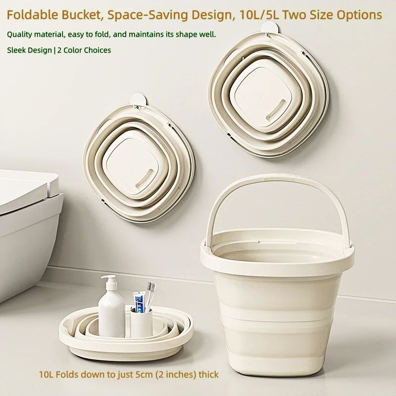 Collapsible UltraFlat Car Wash Bucket 10L5L 0